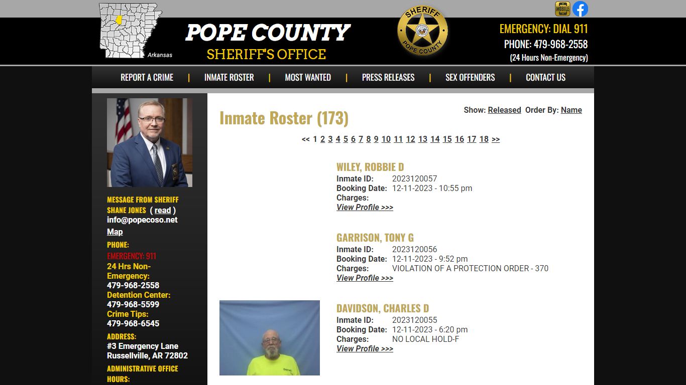 Inmate Roster - Current Inmates Booking Date Descending - Pope County ...